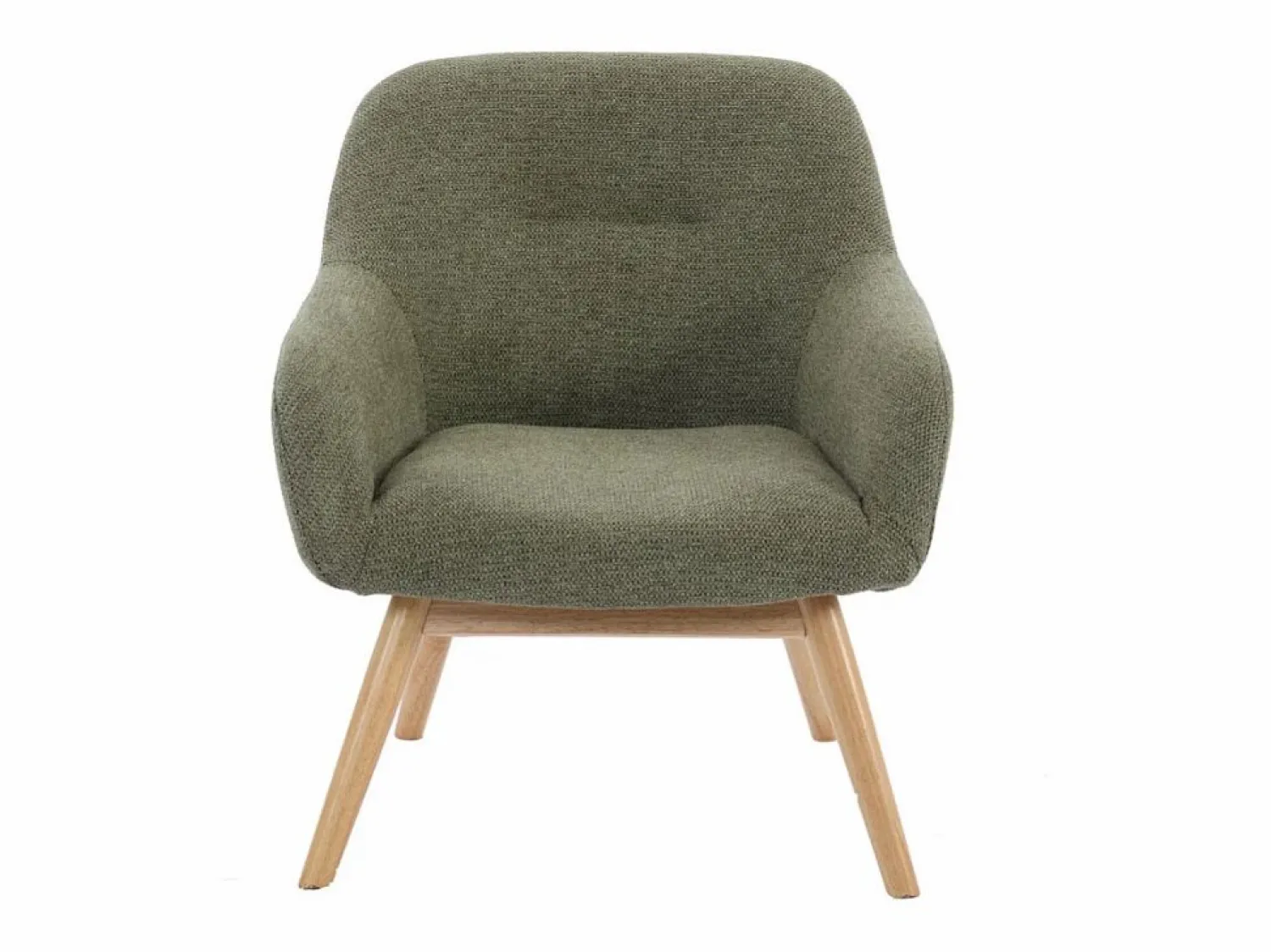 Best MALMO-Sillón de madera natural y tela Trendy Sauge Sillón Escandinavo
