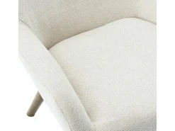 Online Moloo MALMO-Sillón de madera patinada nogal y tejido Trendy Beige