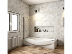 Aica Mampara de bañera abatible 2 hojas cristal antical 6mm plegable (1180-1200)x1400mm