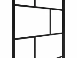 Clearance Shower & Design Mampara de bañera pivotante estilo industrial - 90 x 140 cm - mate - Cristal - RIVANON Negro