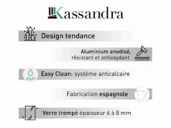 Online KASSANDRA Mampara de bañera plegable S300 Transparente
