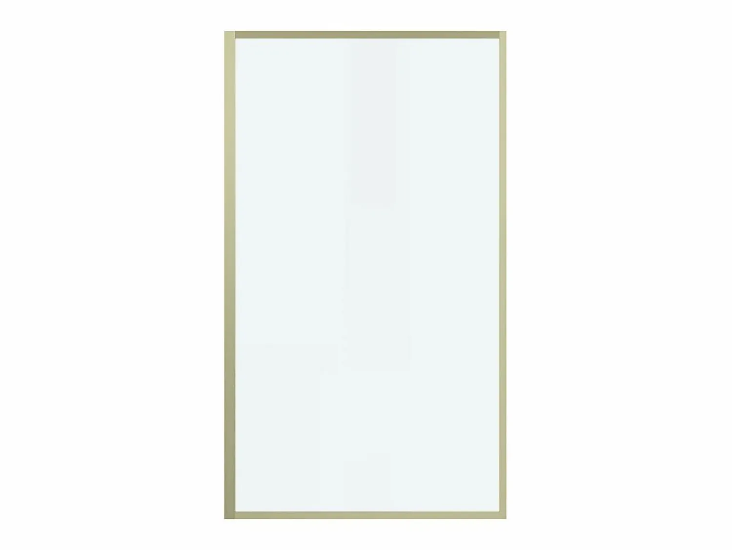 Shower & Design Mampara de baño estilo Art Déco en oro mate, 80 x 140 cm, cristal templado, BRADENTON Dorado