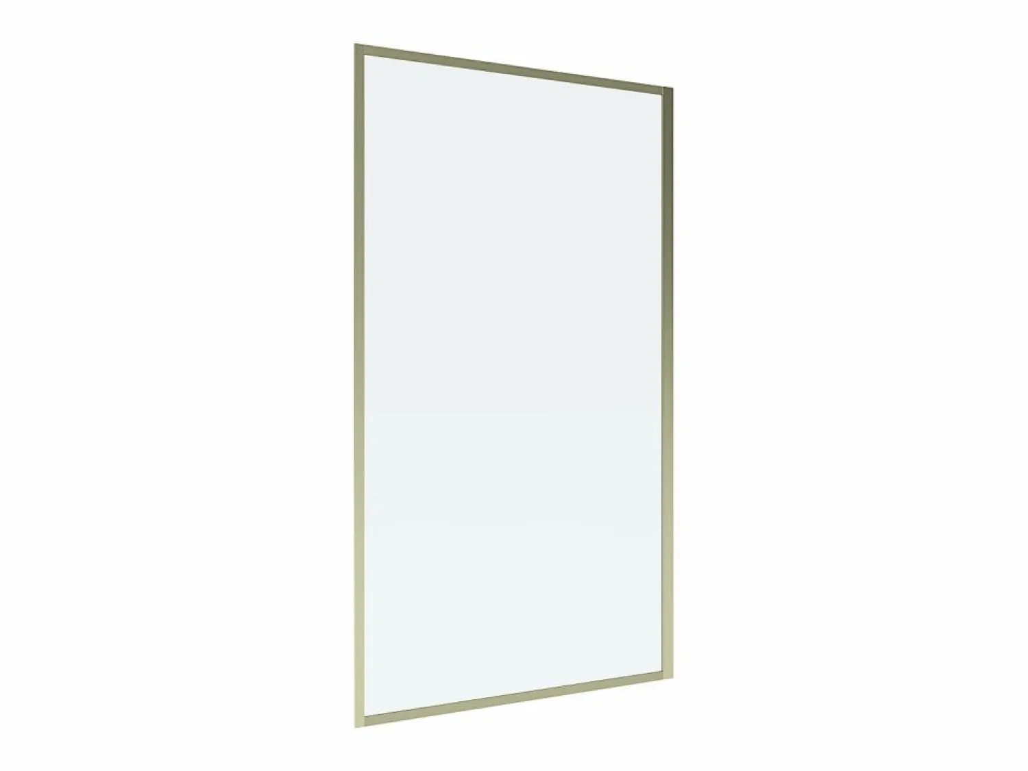 Shower & Design Mampara de baño estilo Art Déco en oro mate, 80 x 140 cm, cristal templado, BRADENTON Dorado