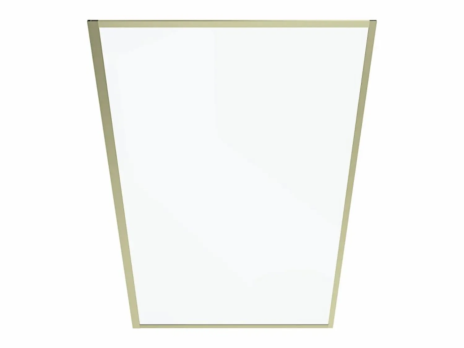 Shower & Design Mampara de baño estilo Art Déco en oro mate, 80 x 140 cm, cristal templado, BRADENTON Dorado