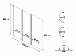 Rea Mampara De Baño Agat 120 Chrome