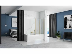 Rea Mampara De Baño Agat 120 Brush Gold