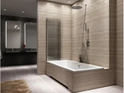Outlet Mampara De Baño Agat 80 Chrome Mampara De Bañera