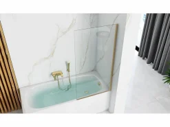 Sale Mampara De Baño Elegant 80 Gold Mampara De Bañera