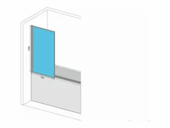 Rea Mampara De Baño Elegant 70 Gold