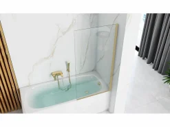Rea Mampara De Baño Elegant 70 Brush Gold