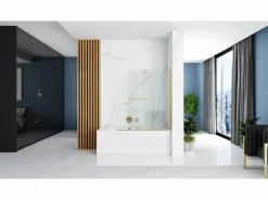 Rea Mampara De Baño Fabian 100 Brush Gold