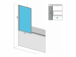 Rea Mampara De Baño Lagos 70 Black