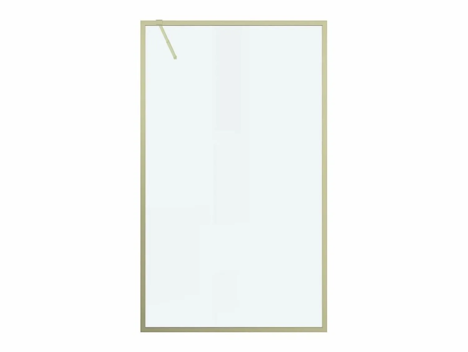 Shower & Design Mampara de ducha a ras de suelo, 120 x 200 x 92 cm, oro, cristal, AMBERI