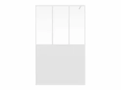 Discount Shower & Design Mampara de ducha mate estilo industrial, 120 x 200 cm, URBANIK Blanco