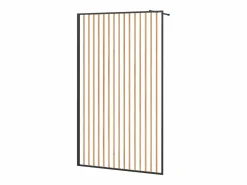 Shower & Design Mampara de ducha de aluminio - Efecto madera - 120 x 200 cm - TOPEKA