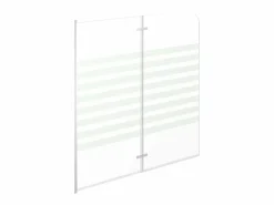 Sale Mampara de ducha de vidrio templado a rayas 120x140 cm ES204707 Mampara De Bañera