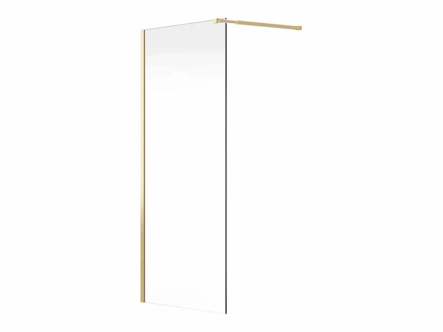 Hot Shower & Design Mampara de ducha estilo italiano contemporáneo - 120x200 cm - DAREN Dorado