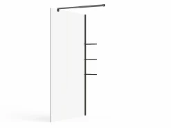 Mampara de ducha estilo italiano con estantes - mate - Cristal 6 mm - 120x200 cm - DAREN Mampara De Ducha