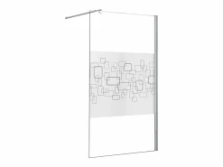 Discount Shower & Design Mampara de ducha estilo italiano serigrafiada PAULINA II Transparente