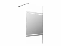 Shower & Design Mampara de ducha estilo italiano transparente con efecto espejo - 120 x 200 cm - ZENADO