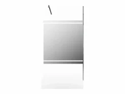Shower & Design Mampara de ducha estilo italiano transparente con efecto espejo - 120 x 200 cm - ZENADO