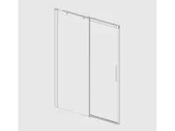 Sale Mampara de ducha frontal + Puerta Corredera 100 cm LUNA con Cristal serigrafiado Mampara De Ducha
