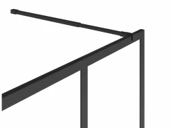 New Shower & Design Mampara de ducha italiana mate estilo atelier, 120 x 200 cm, URBANIK Negro