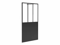 Outlet Shower & Design Mampara de ducha italiana mate estilo atelier, 140 x 200 cm, URBANIK Negro
