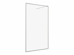 Best Shower & Design Mampara de ducha italiana, 120 x 200 x 92 cm, negro, cristal - AMBERI Gris
