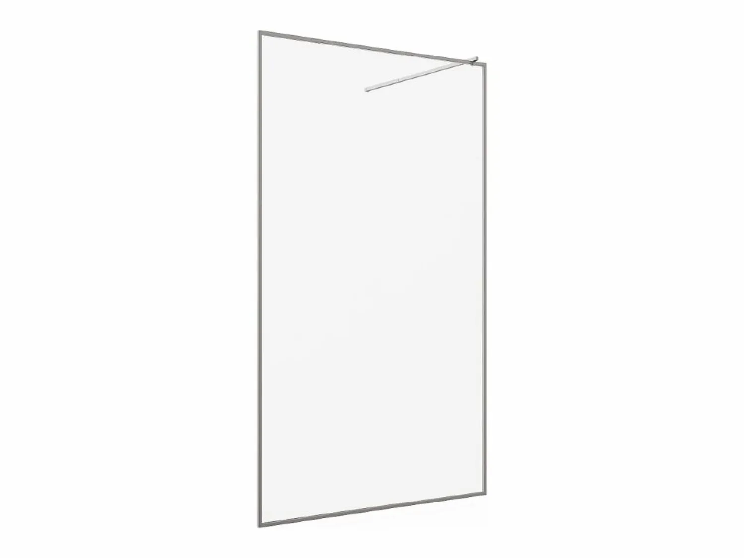 Best Shower & Design Mampara de ducha italiana, 120 x 200 x 92 cm, negro, cristal - AMBERI Gris