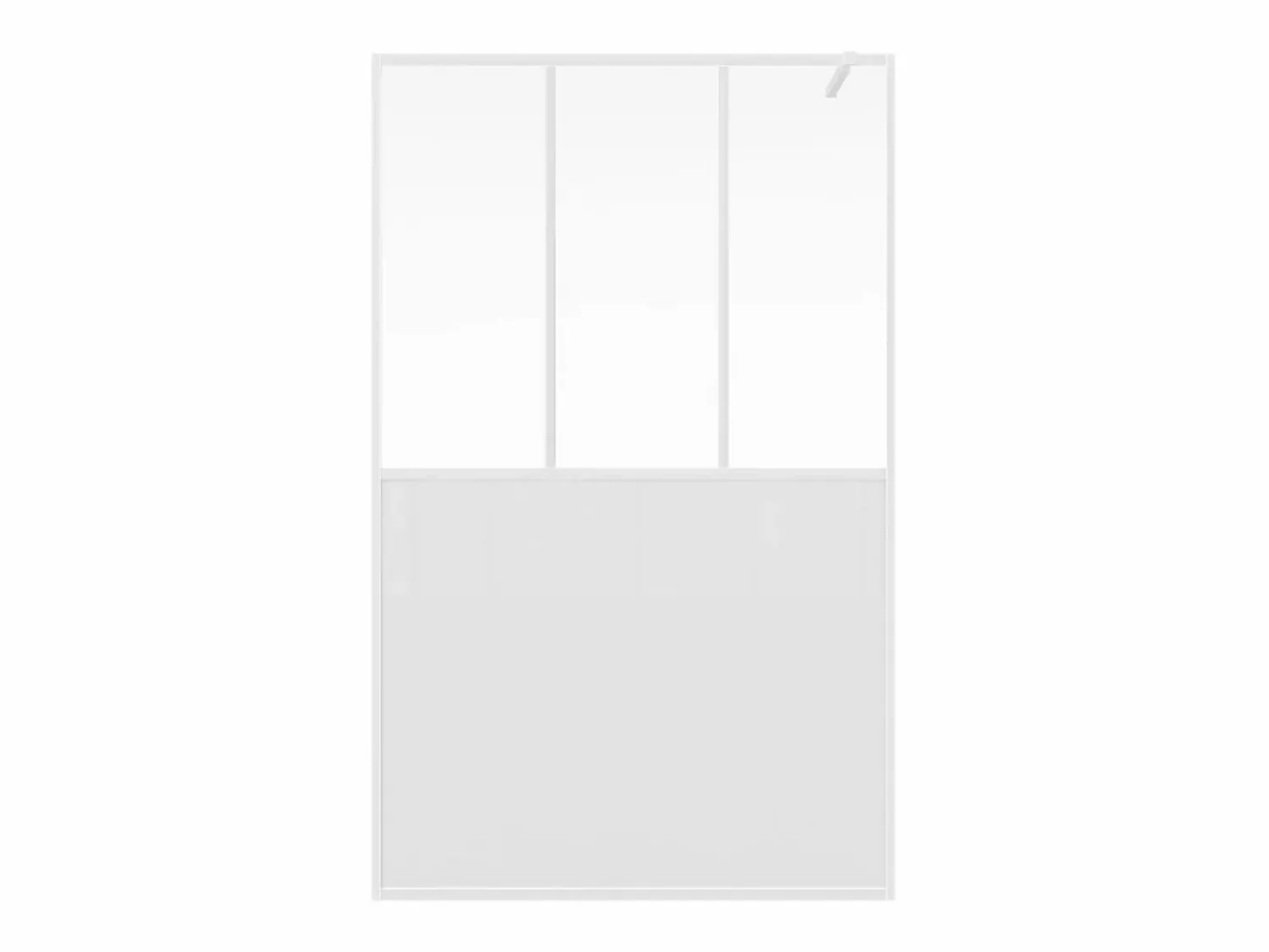 New Shower & Design Mampara de ducha tipo walk-in mate estilo taller, 140 x 200 cm, URBANIK Blanco