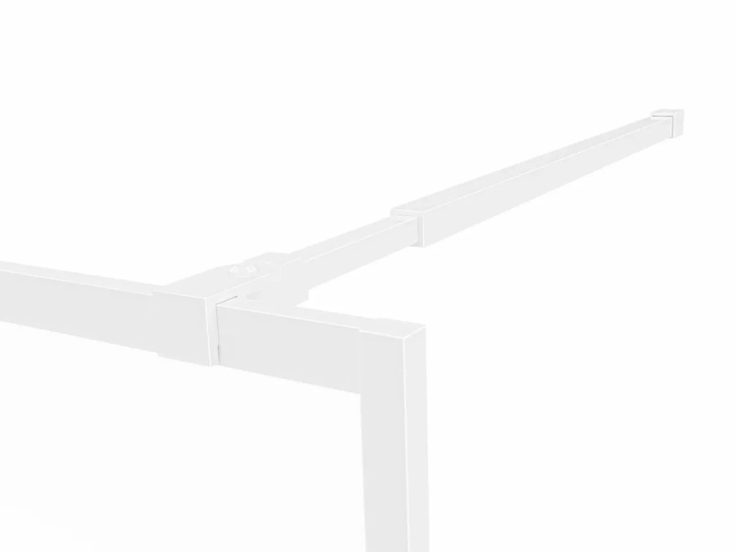 New Shower & Design Mampara de ducha tipo walk-in mate estilo taller, 140 x 200 cm, URBANIK Blanco