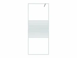 Hot Mampara de ducha vidrio ESG transparente 80x195 cm ES66426 Blanco