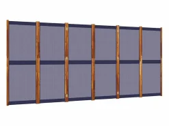 Best Mampara divisoria de 6 paneles oscuro 420x180 cm Azul