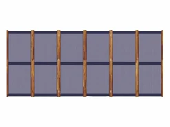Best Mampara divisoria de 6 paneles oscuro 420x180 cm Azul