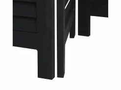 Online Mampara divisoria de 5 paneles en madera maciza de paulownia negra Negro