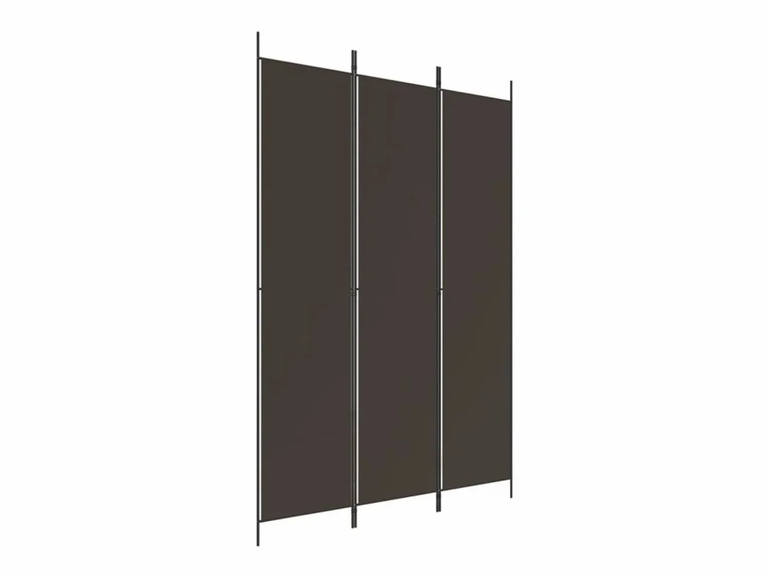 Mampara divisoria de 3 paneles Marrón 150x220 cm Tela