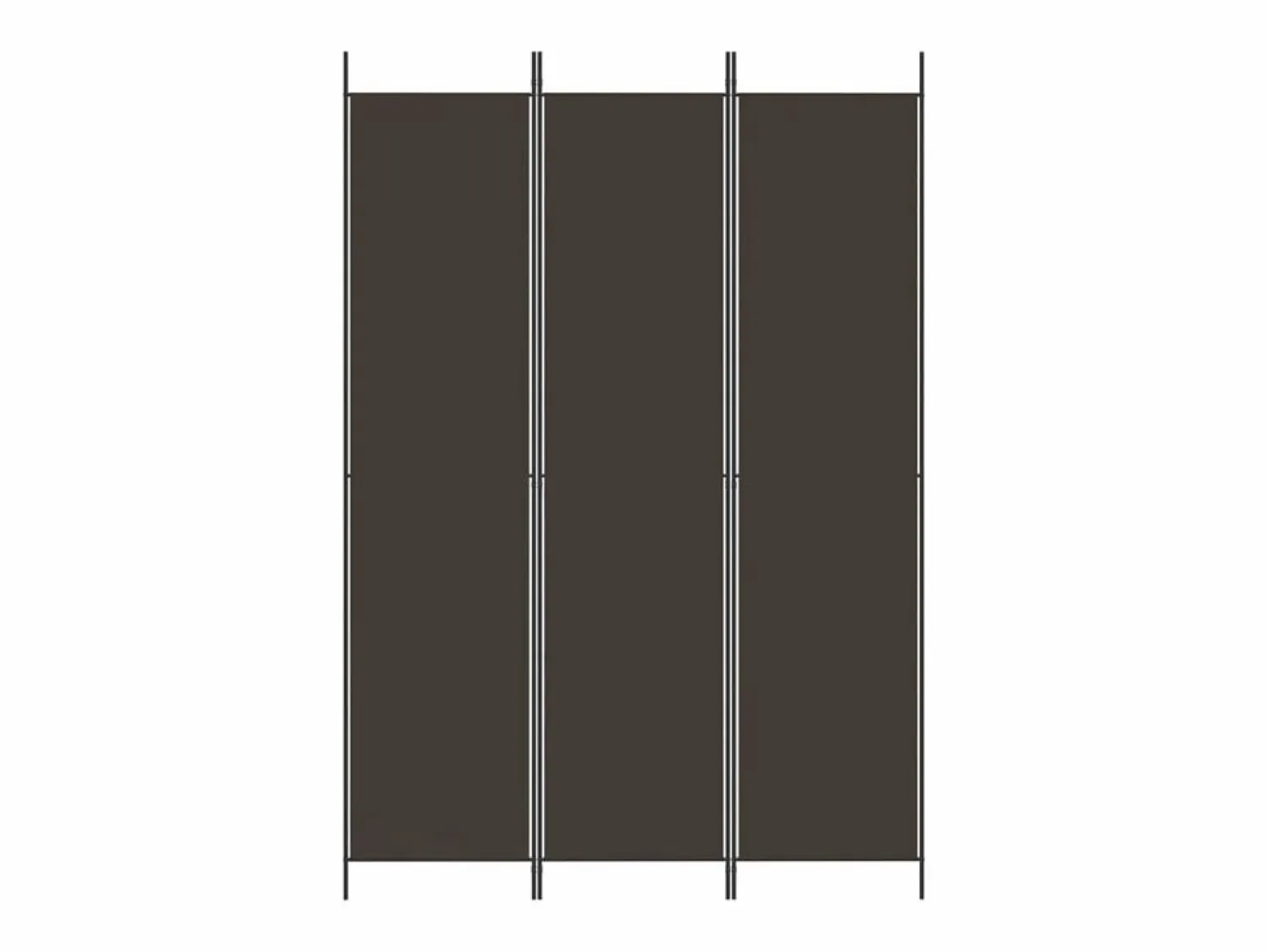 Mampara divisoria de 3 paneles Marrón 150x220 cm Tela