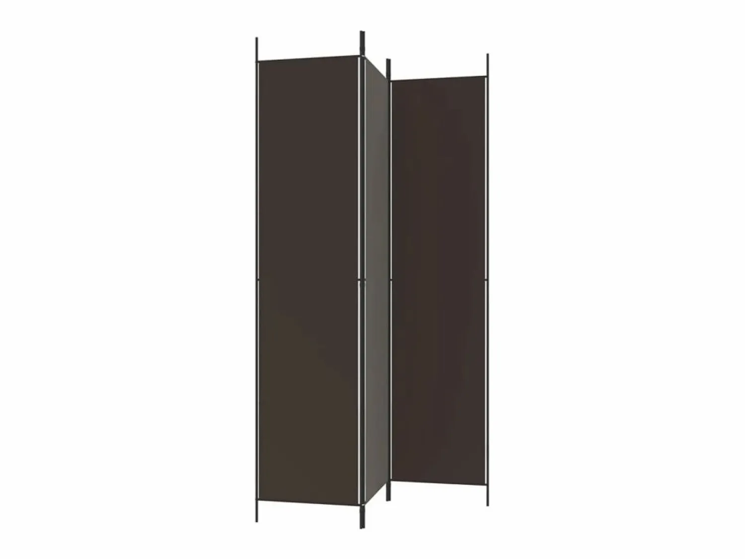 Mampara divisoria de 3 paneles Marrón 150x220 cm Tela
