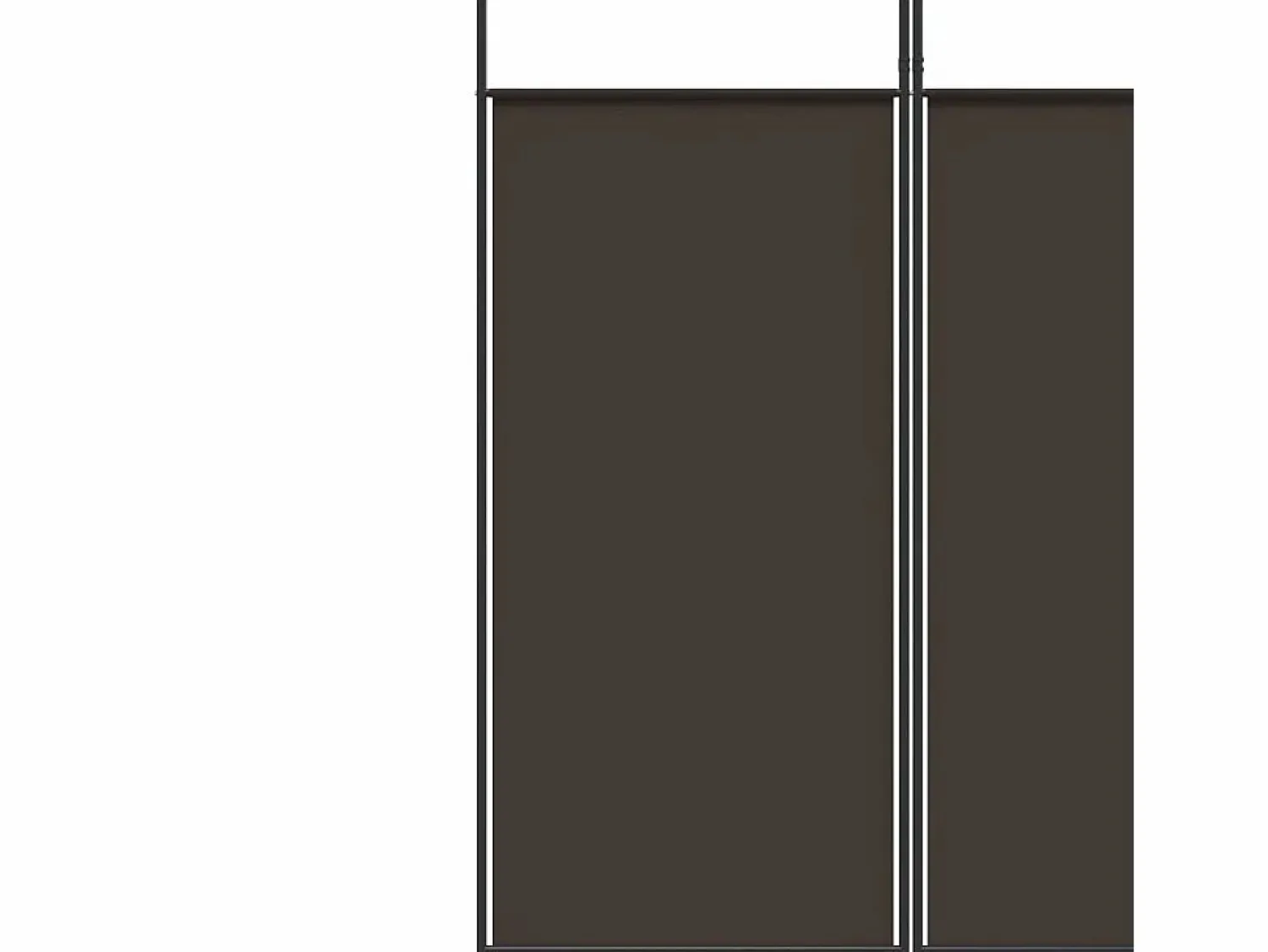 Mampara divisoria de 3 paneles Marrón 150x220 cm Tela