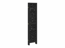 Best Mampara divisoria de 5 paneles en madera maciza de paulownia negra Negro