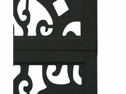 Best Mampara divisoria de 5 paneles en madera maciza de paulownia negra Negro