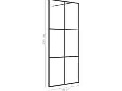 Mampara ducha accesible vidrio ESG transparente 90x195 cm ES66329