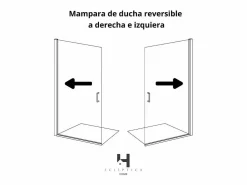 New Mampara Ducha Fija 70x200 cm Cristal Templado 8 mm Antical – Eclíptica Home – Mate Negro