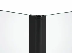 Mampara para bañera con toallero y retorno pivotante mate, 100 x 140 cm, PRIMAEL Mampara De Bañera