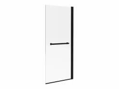 Outlet Mampara para bañera de cristal templado con toallero mate, 70 x 140 cm TOBIN Mampara De Bañera