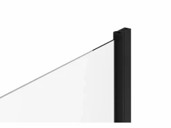 Outlet Mampara para bañera de cristal templado con toallero mate, 70 x 140 cm TOBIN Mampara De Bañera