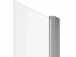 New Shower & Design Mampara para bañera de cristal templado con toallero cromo, 70 x 140 cm TOBIN Gris