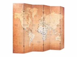 Sale Mampara plegable 228 x 170 cm Mapa del Mundo Biombo