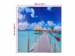 New Mampara plegable 160x170 cm Playa Biombo